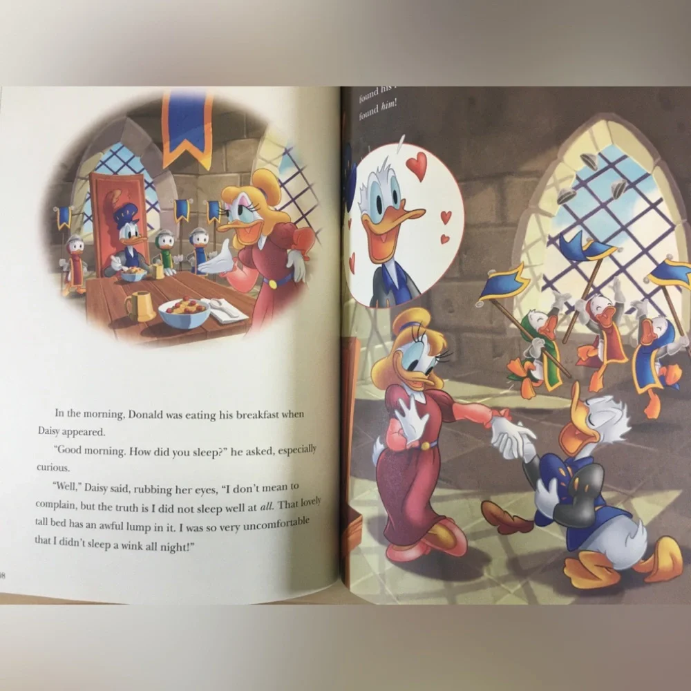 Disney 5-Minute Fairy Tales Hardcover Book Mickey Minnie Donald Goofy 2013 kids